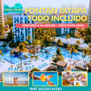 PAQUETE TODO INCLUIDO IXTAPA VERANO 2025